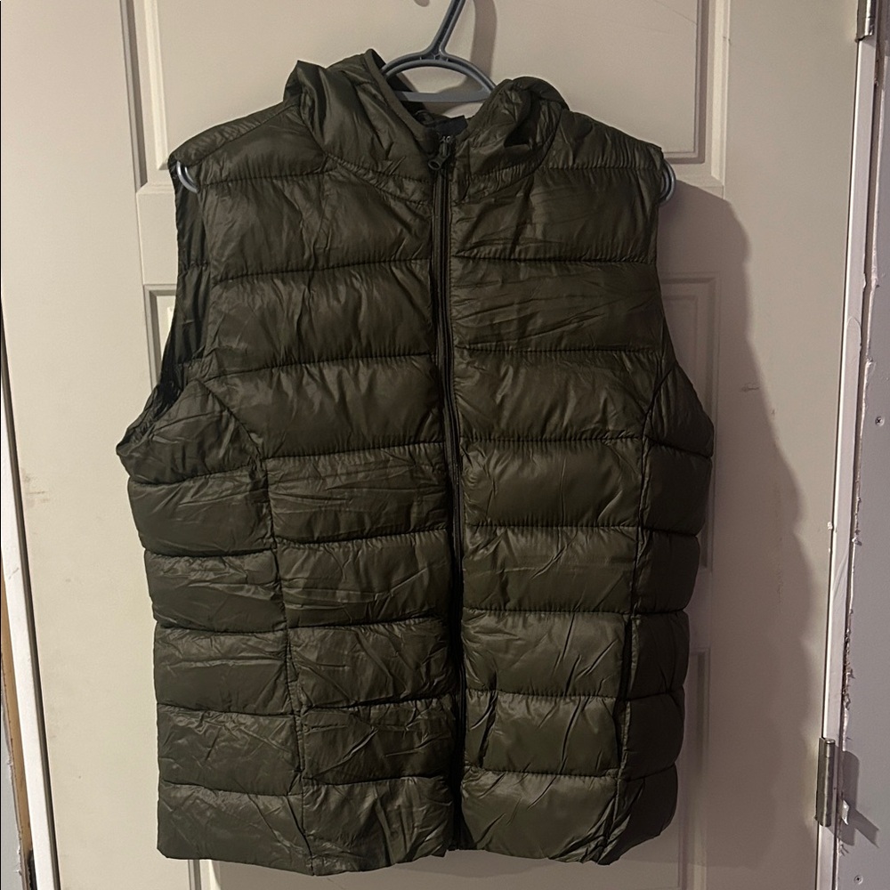 George Olive Puffer Vest for Men